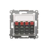 Simon 54 Gniazdo głośnikowe 4-krotne Przekrój przewodów dla wejścia i wyjścia 25 mm2 biały