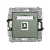 ICON Gniazdo pojedyncze USB typ A-B 2.0 szałwiowy 61IGUSB-3 KARLIK