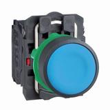 Harmony XB5 Niebieski przycisk kompletny fi22 samopowrotn. 1Z+1R nieoznakowany XB5AA65 Schneider