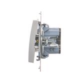 Simon 54 Przycisk pojedynczy zwierny bez piktogramu 16A z. śrub. srebrny mat