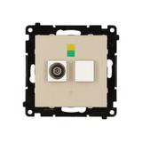 Simon 55 Gniazdo ekwipotencjalne pojedyncze Szampański mat