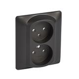 SISTENA LIFE PLAKIETKA CHOCO DO GNIAZDA PODWÓJNEGO 2P+Z, Legrand