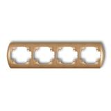 TREND Ramka pozioma poczwórna złoty metalik