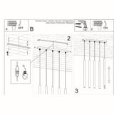 Sollux Lampa wisząca PASTELO 5 czarna SL.0472