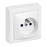 Oteo Gniazdo Pojedyncze 2P+Z Z Przesłoną Styków Białe Komplet 16A-250V 086027 LEGRAND