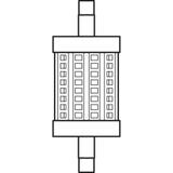 LED LINE 78mm 60 6,5W 827 230V R7S 6X1 LEDVANCE