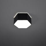 Lampa plafon sześciokątny czarny SUNDE 13 SOLLUX