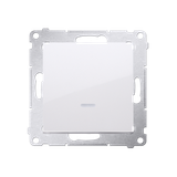 Simon 54 Przycisk pojedynczy zwierny z podświetleniem LED bez piktogramu 16A z. śrub. biały