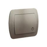 Simon Akord Przycisk światło 10A z. śrub. satynowy