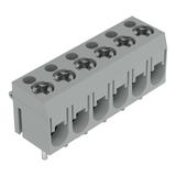 Złączka śrubowa do płytek drukowanych 6‑torowa szara raster 5mm 237‑136 /100szt./ WAGO