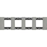 Living Now - Ramka 4x2 Moduły - Steel Bticino KA4802M4ZG LEGRAND