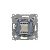 Simon 54 Przycisk roletowy 10A 250V szybkozłączka srebrny mat DZP1.01/43 KONTAKT