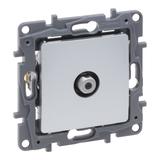 NILOE SELECTION - GNIAZDO TV -  TYPU F  KOŃCOWE DO INSTALACJI TYPU GWIAZDA 1 DB ALUMINIUM, Legrand