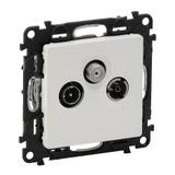 VALENA LIFE GNIAZDO PRZELOTOWE TV-RD-SAT BIAŁE, Legrand