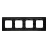 Simon 54 NATURE WMDZ-0140xS-081 Ramka 4-krotna Nature-Metal, SATYNOWA NOC, IP20/IP44. (IP44-należy z DRN4/81 KONTAKT