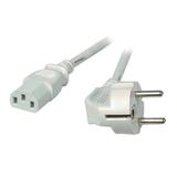 Kabel zasilający Schuko 90° - C13 180° 5m szary