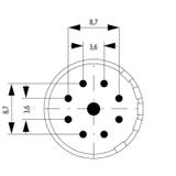 SAI-M23-SE-9-F-G Wkładka stykowa do złączy okrągłych WEIDMULLER