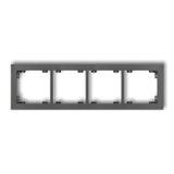 DECO Ramka uniwersalna poczwórna z tworzywa grafitowa