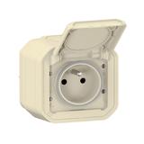 NOWE PLEXO - GNIAZDO 2P+Z ZACISKI AUTO KOMPLET NATYNKOWY 16 A - 250 V PIASKOWE 069776L LEGRAND