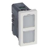 Mosaic Lampa Sygnalizacyjna Podwójna Płaska 1 Moduł Antybakteryjna 0,2W 12-24V 078552 LEGRAND
