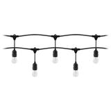 Zestaw girlanda oświetleniowa 10 m IP44 czarna + 10 żarówek LED 1W E27 3000K LG-1/10M/E27/3 ORNO