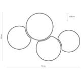 TK-Lighting lampa sufitowa MONA GOLD 4xE27 max 15W