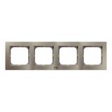 AS Ramka poczwórna do łączników IP-44 - kolor satyna light