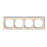 DECO Ramka uniwersalna poczwórna z tworzywa DECO Soft beżowa