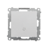 Simon 55 Przycisk zwierny /dzwonek/ szybkozłączka Aluminium mat