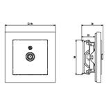 SONATA Gniazdo antenowe typu F pojedyncze - kolor biały