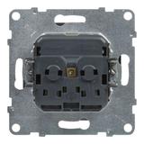 Suno Gniazdo Pojedyncze Z Uziemieniem Schuko 2P+Z 16A 250 V Z Przesłoną Zaciski Automatyczne Aluminium 721320 LEGRAND