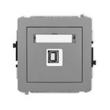 DECO Mechanizm gniazda pojedynczego USB A-B 2.0 szary mat