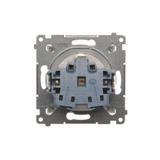 Simon 54 Gniazdo Schuko z przesłonami 16A z. śrub. biały