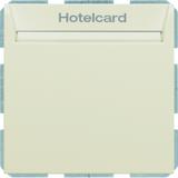 BERKER B.Kwadrat Łącznik przekaźnikowy na kartę hotelową kremowy połysk 16408992 HAGER