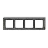 DECO Ramka uniwersalna poczwórna - beton (ramka: antracytowa; spód: czarny)