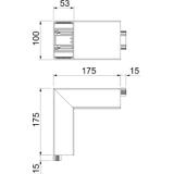 GA-AS53100RW, Naroże zewnętrzne, stałe, Alu