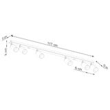 Plafon WINX 6L czarny/miedź