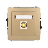 DECO Mechanizm gniazda pojedynczego RCA (typu cinch - żółty, pozłacany) złoty metalik