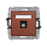 ICON Gniazdo pojedyncze USB typ A-B 2.0 terakota 63IGUSB-3 KARLIK