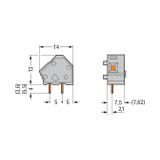 Złączka do płytek drukowanych szara raster 7,5/7,62mm 236‑501/332‑000 /100szt./ WAGO