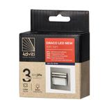 DRACO LED NEW 1,5W oprawa schodowa podtynkowa 12VDC 30lm 3000K satyna innowacyjny sposób monta AD-OS