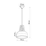 Sollux Lampa wisząca CASCO czarna/biała SL.0389