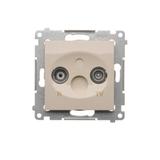 Simon 54 Gniazdo antenowe R-TV końcowe separowane tłum.1dB kremowy