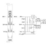moduł wyjść dwustanowych 2-kanałowy 24 V DC