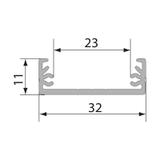 Profil Aluminiowy WOJWIDE z osłoną mleczną 1mb