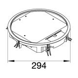 tehalit.VE-EE Pokrywa uchylna VR10 fi275 wykładzina 12mm stal szary PA VR10127011 HAGER
