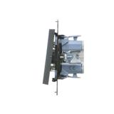 Simon 55 Przycisk zwierny /dzwonek/ z podświetleniem LED szybkozłączka Grafitowy mat