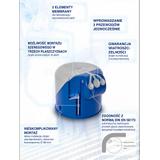 E5100 Puszka do IT, wiatroszczelna z membraną śr. 68  gł. 60mm - kolor niebieski
