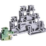 ESC-TDE.2 Złączka gwintowa 2-poziomowa z uziemieniem 2,5mm2 (szara-zielona)