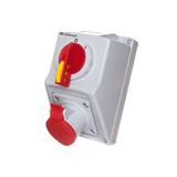 Zestaw C16-18 Włącz-wyłącz 0-I Gniazdo 3P+Z IP-54; przystosowane do zamknięcia na kłódkę